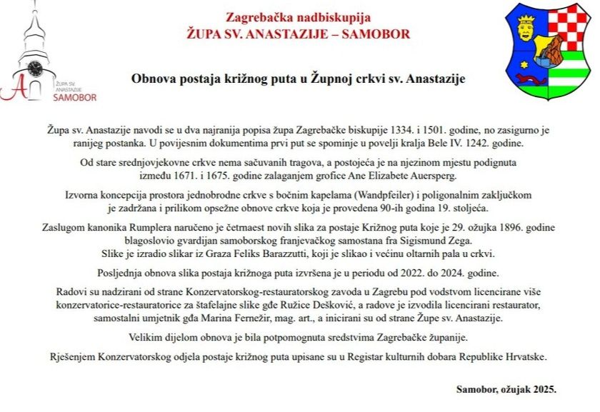 [OBNOVLJENE POSTAJE KRIŽNOG PUTA U CRKVI]